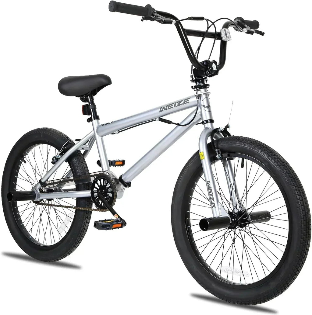 WEIZE Freestyle BMX Bicycle 20 Inch Stunt Bike for Kids and Adults Men and Women High Strength wourant