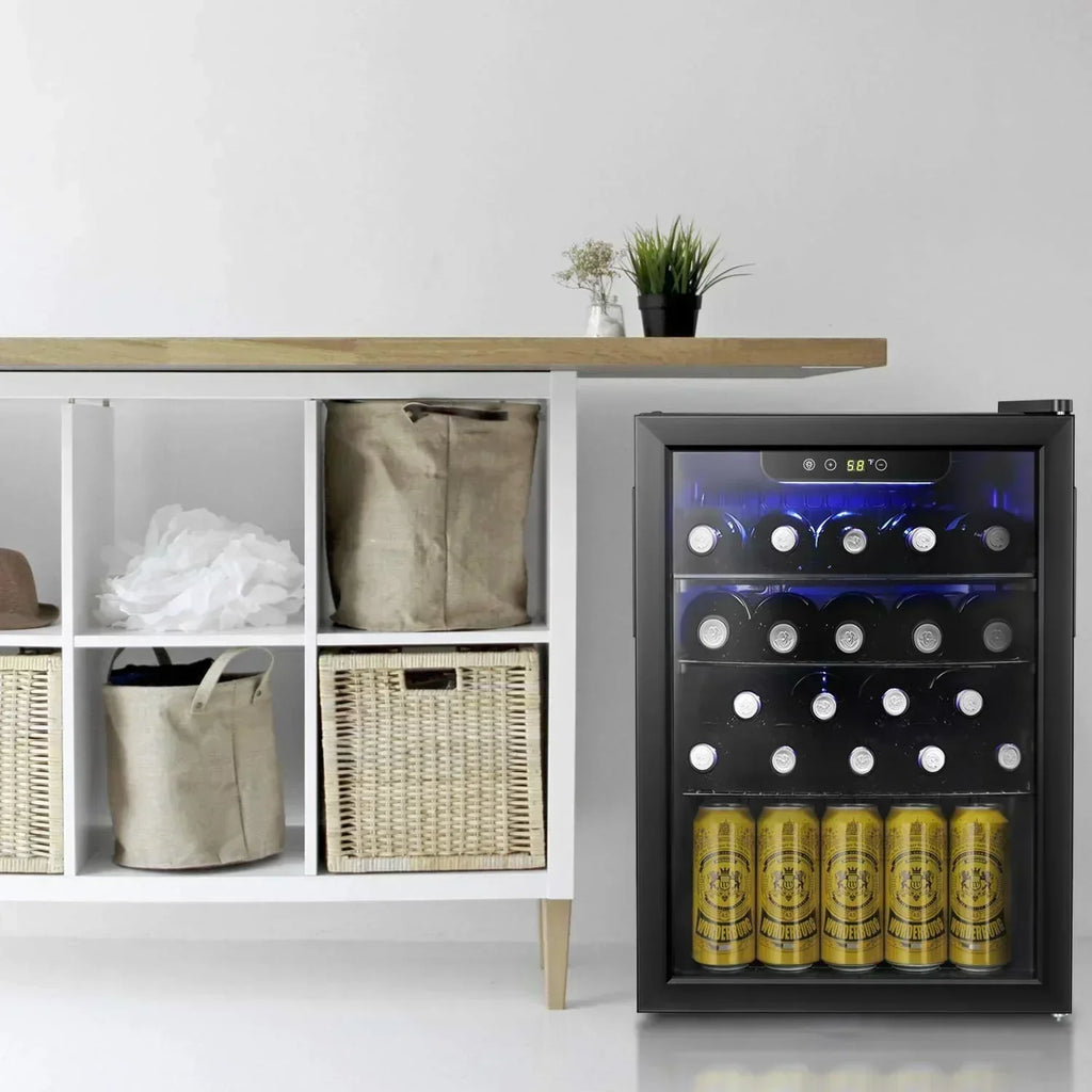 Antarctic Star 26 Bottle 130 Can Wine Cooler/Cabinet Beverage Refrigerator Cellar Beer Clear Glass wourant