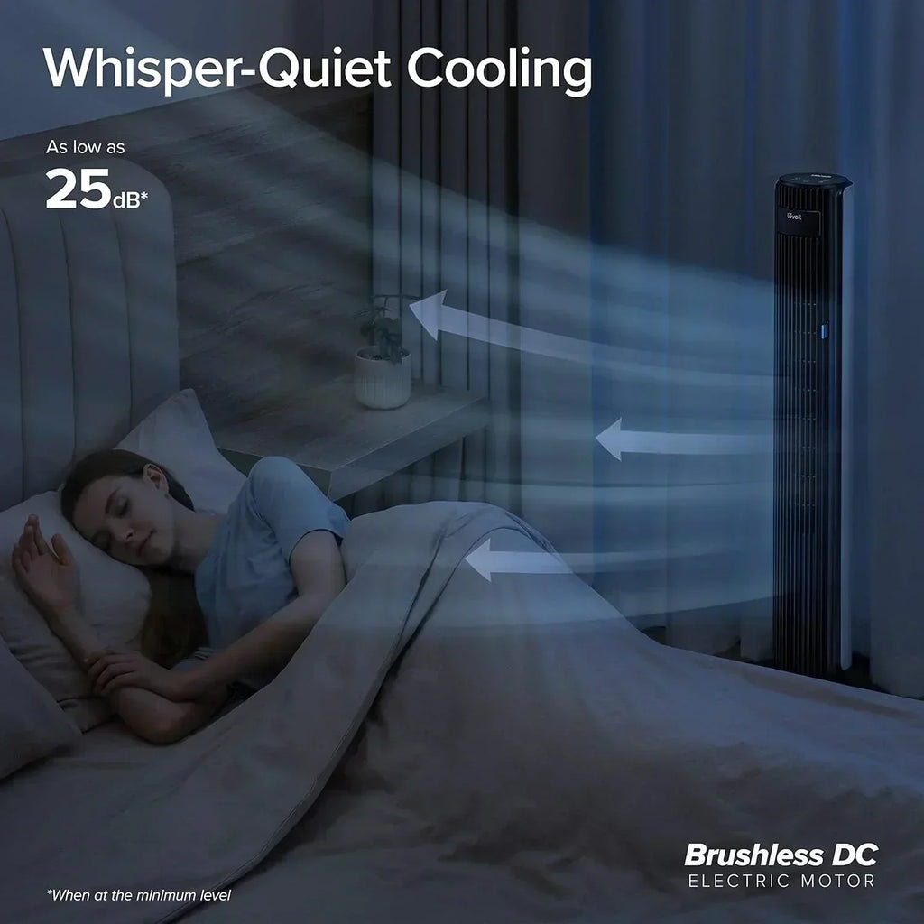 LEVOIT Tower Fan for Bedroom Standing Fan with 28dB Quiet for Sleep Remoter 12H Timer wourant