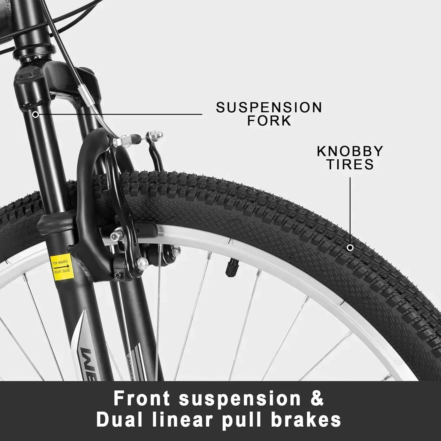 WEIZE Mountain Bike 26 27.5 inch Outdoor Hybrid Bikes 18-Speed High-Carbon Steel Full Suspension wourant