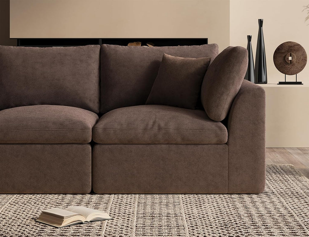 110 inch cloud sectional sofa for living room convertible L-shaped sofa 3 seater sectional sofa wourant