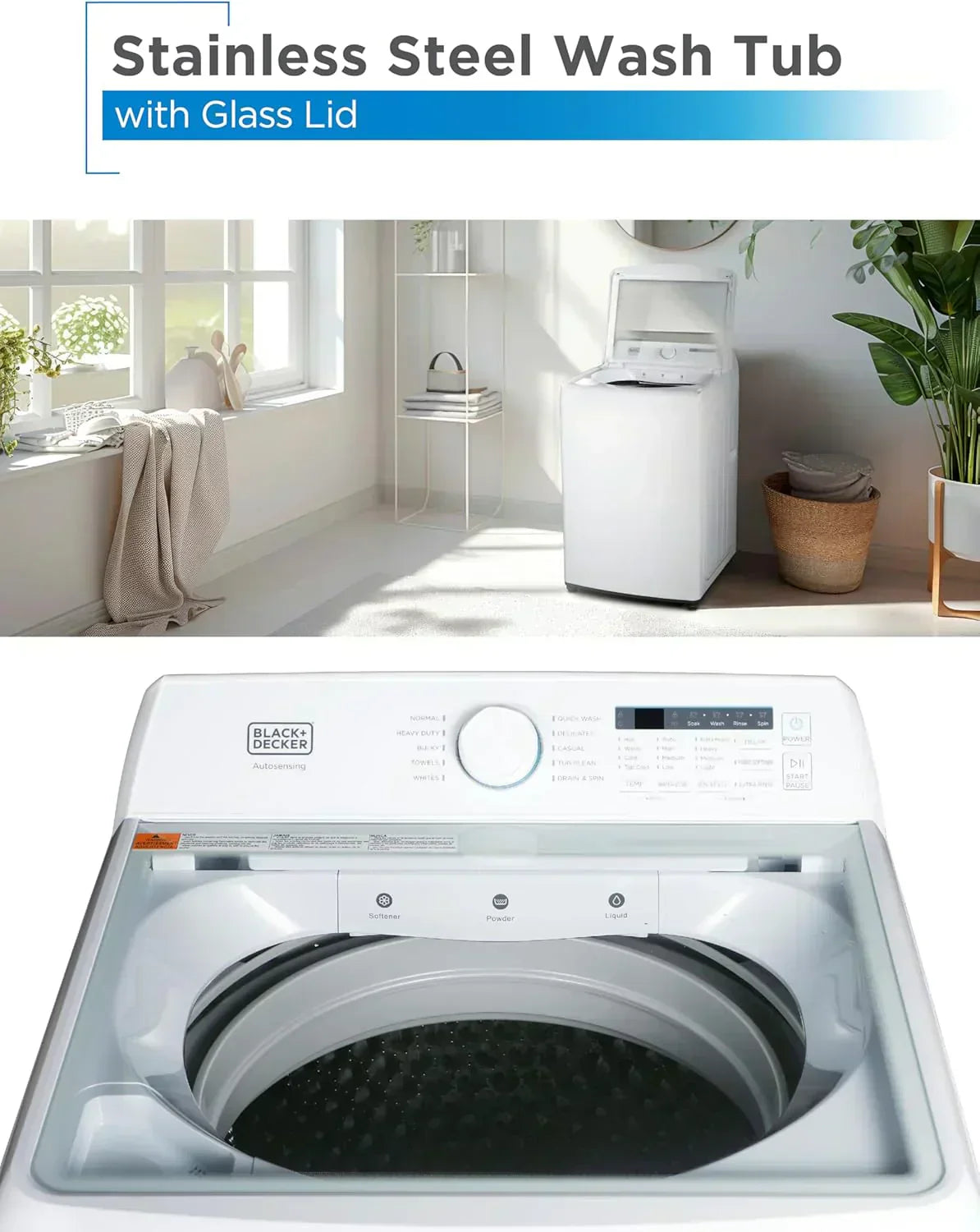 Portable Washer 6.6 lb. Capacity Washing Machine for Homes & Apartments 5 Wash Cycles wourant