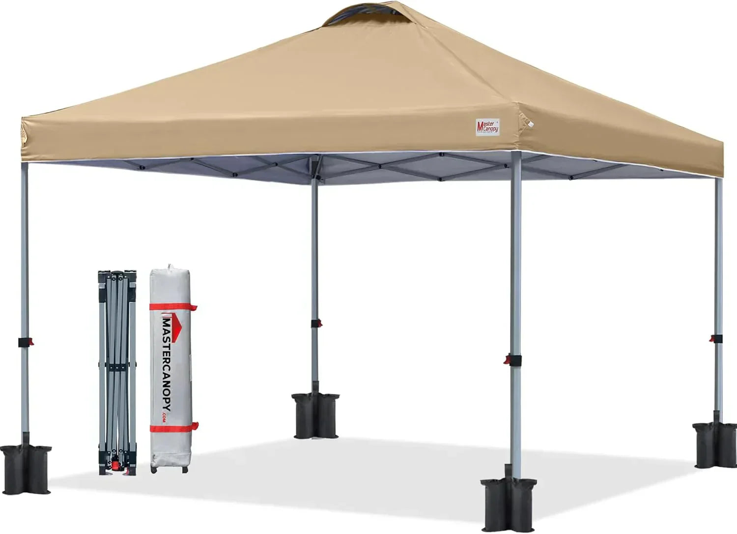 Durable Pop-up Canopy Tent with Roller Bag (10x10 Black) wourant