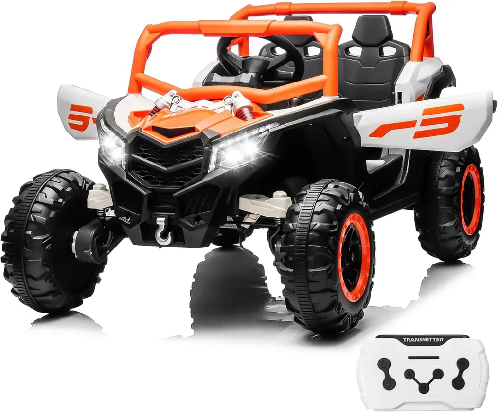 JOYRACER Kids Remote Control Car with 4 x 150W Motors Shock Absorbers Bluetooth MP3 Player wourant