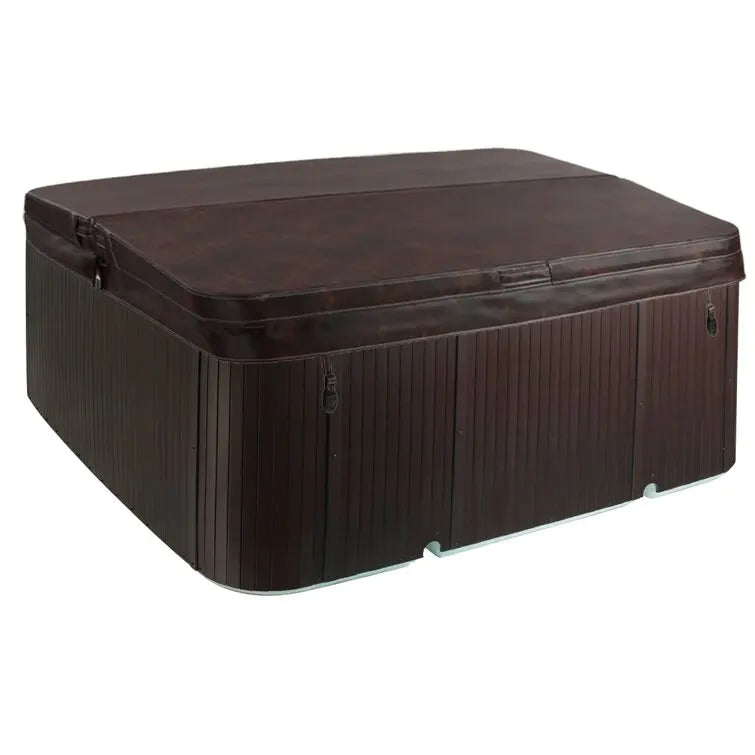 Lifesmart Spas 230 Volt 7 Person 65 Jet Square Hot Tub with Ozonator in Espresso wourant