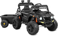 Children's black UTV electric children's car wourant