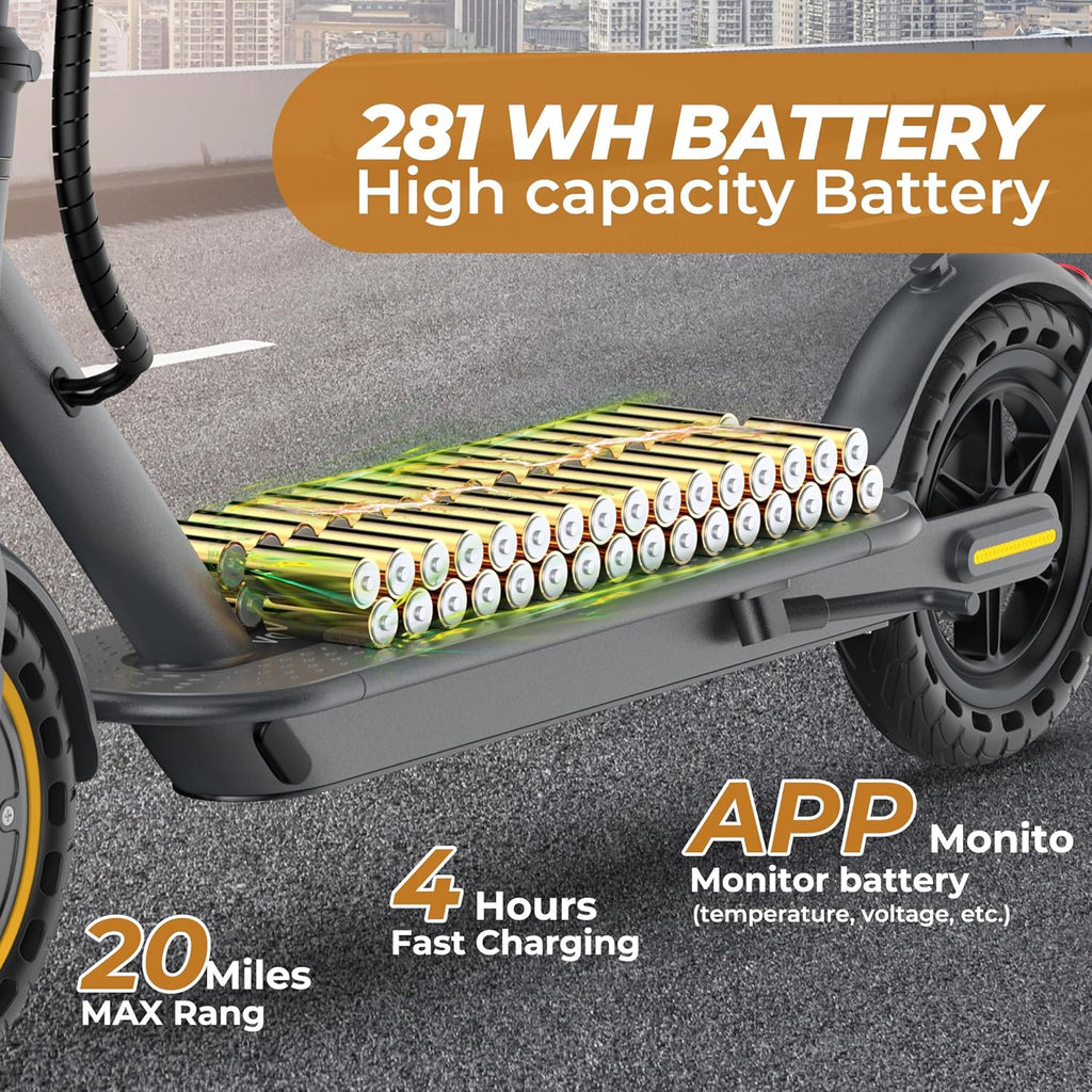 Electric Scooter 350W/500W Motor Top Speed 19/22 mph Max 16/23/28Miles Ranges Foldable E Scooter wourant