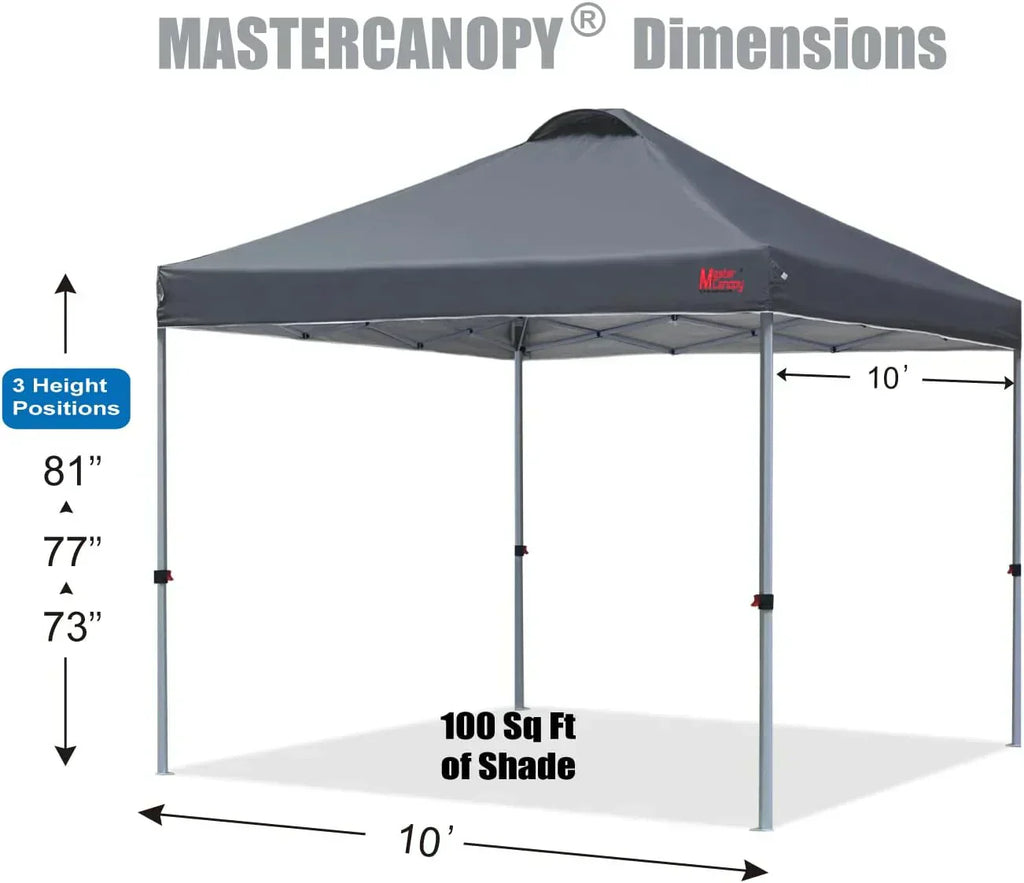 Durable Pop-up Canopy Tent with Roller Bag (10x10 Black) wourant