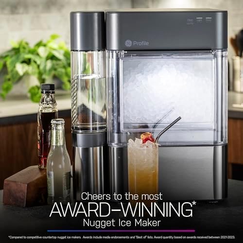 GE Profile Opal 2.0 XL with 1 Gallon Tank Chewable Crunchable Countertop Nugget Ice Maker wourant