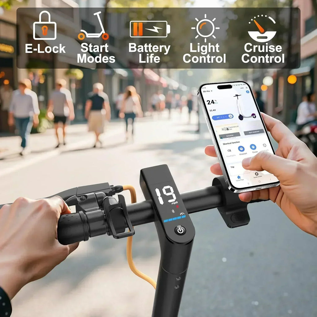 Electric Scooter 350W/500W Motor Top Speed 19/22 mph Max 16/23/28Miles Ranges Foldable E Scooter wourant