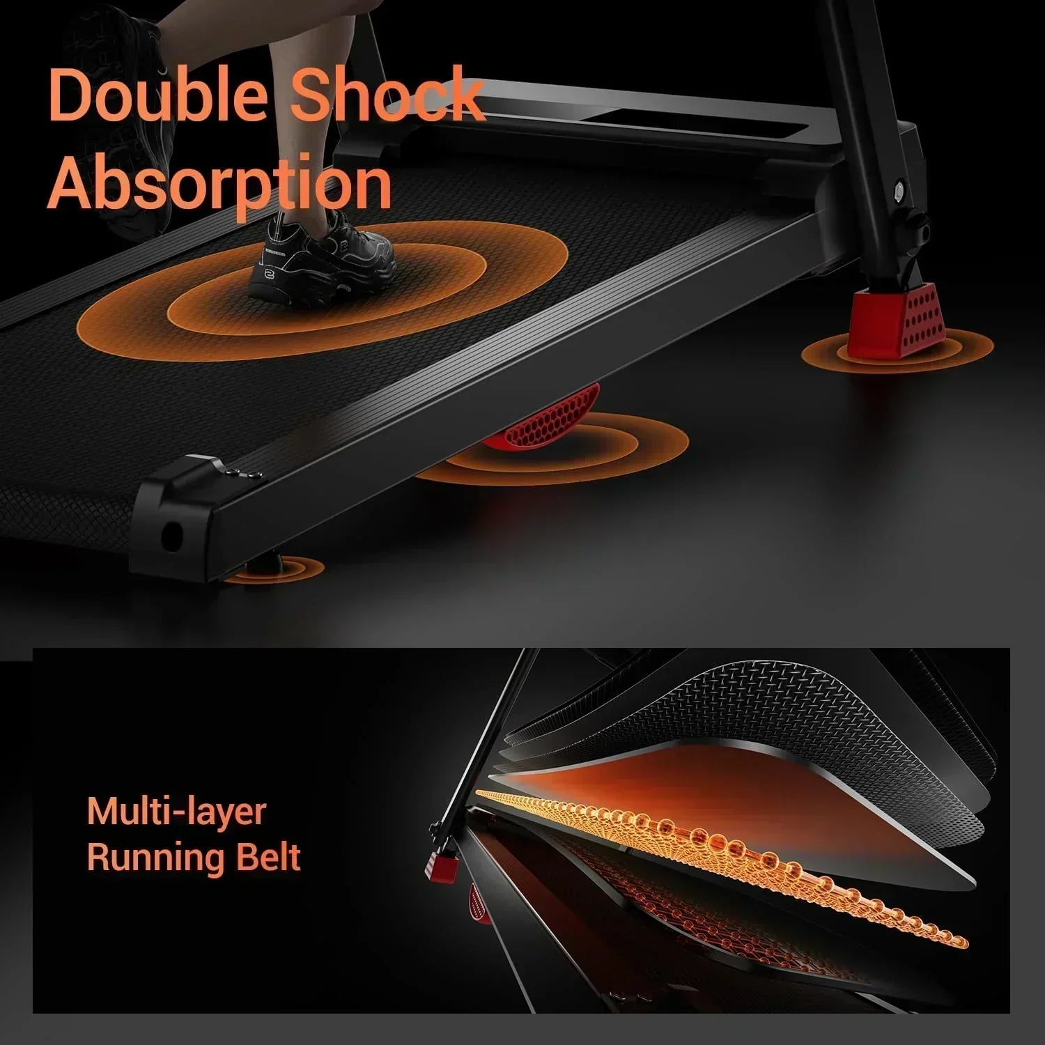 Home Treadmill 15% Incline Treadmill 3.0 hp Quiet Brushless Dual Cushion System wourant