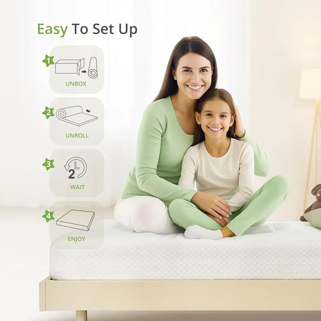8-inch double mattress with memory foam for medium firm support wourant