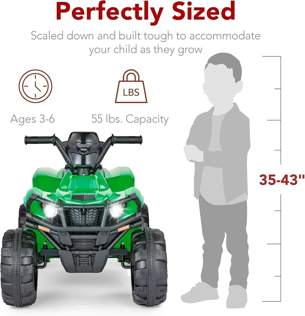 Best Choice Products 12V Kids Ride-On Electric ATV 4-Wheeler Quad Car Toy Bluetooth Audio wourant