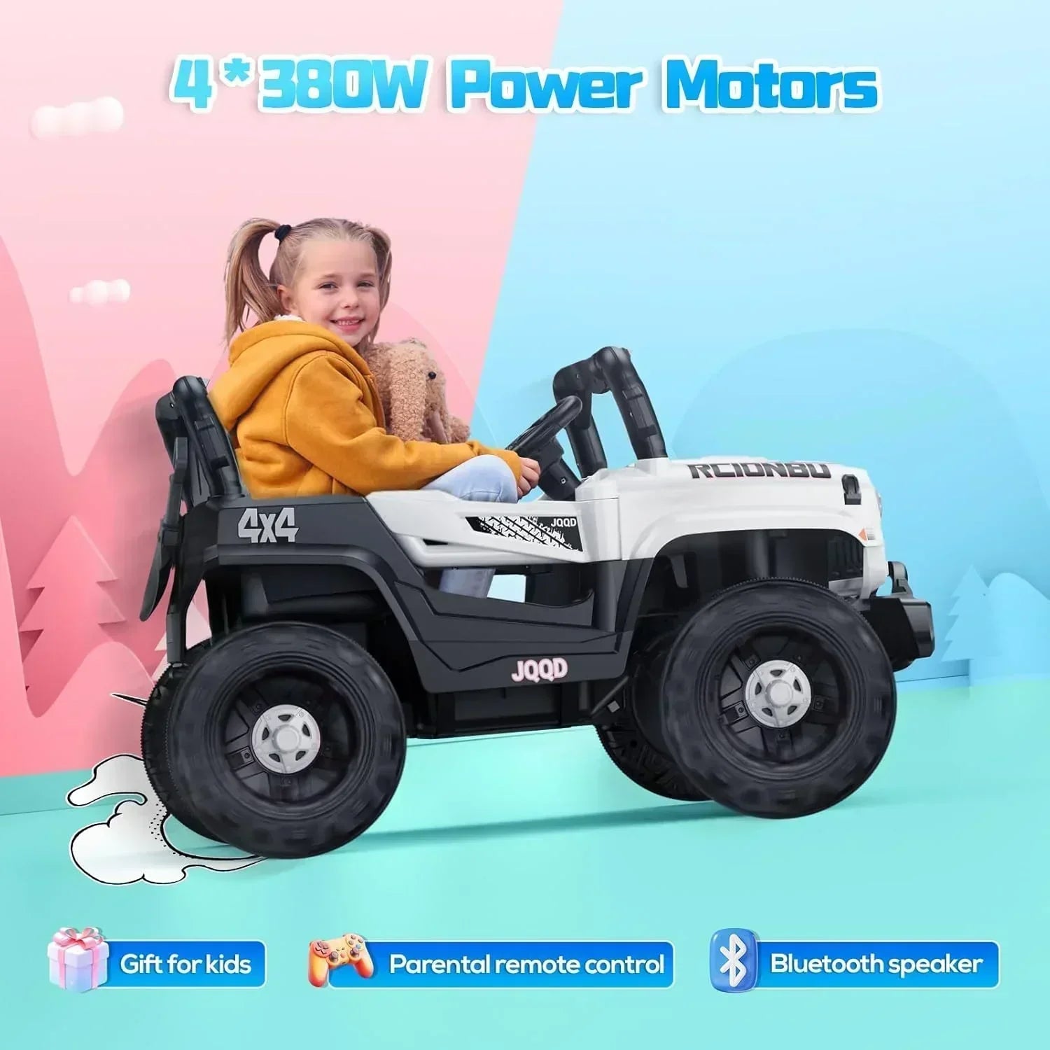 SEALIGHT 12V Children's Driving Truck Model 380 Watt Motor Emergency Braking Function wourant