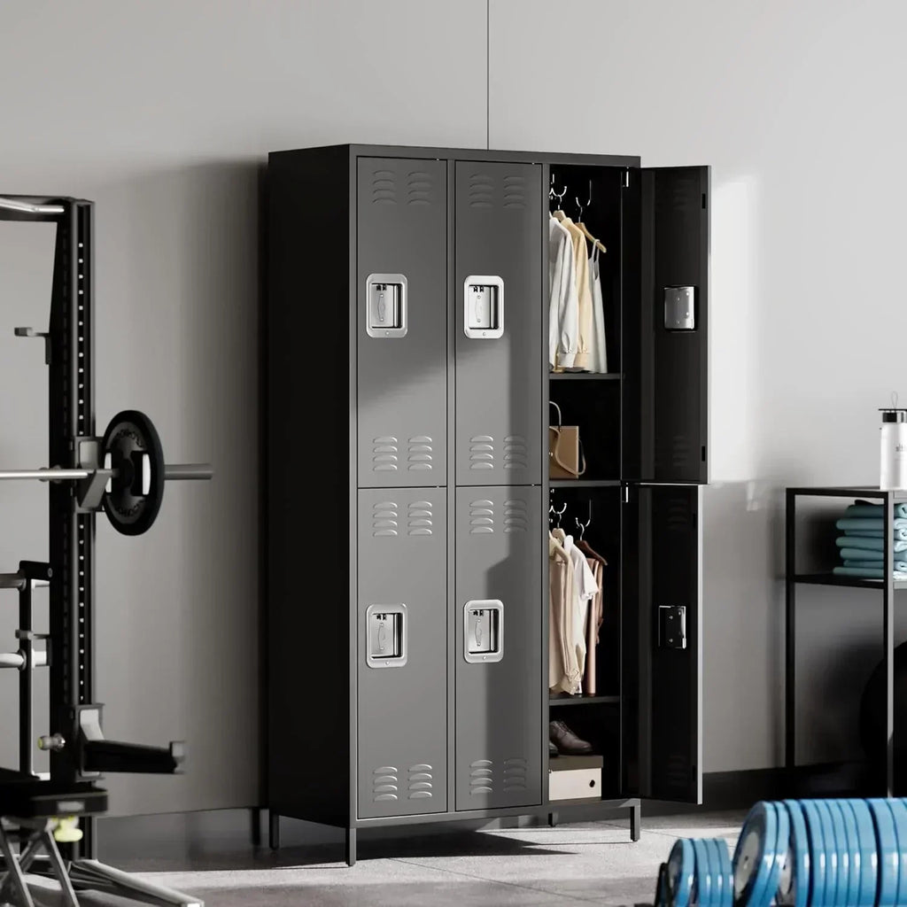 GAOMON Locker for Employees 6 Doors Locker Cabinet with Hooks Storage Locker wourant