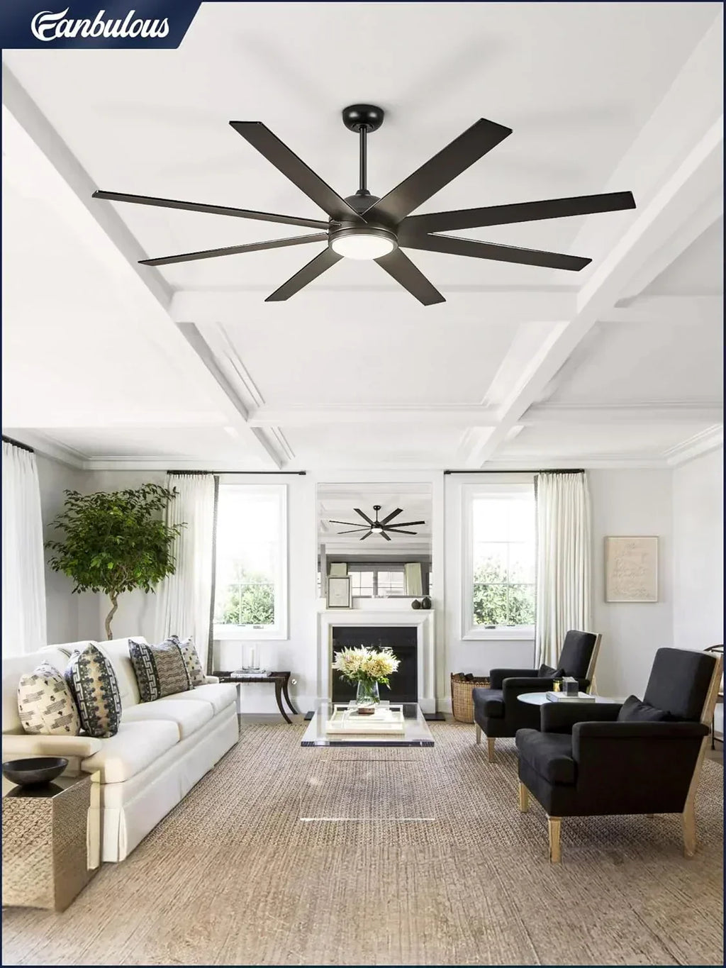 Ceiling Fan Indoor/Outdoor 8 Blades 65 inches wourant