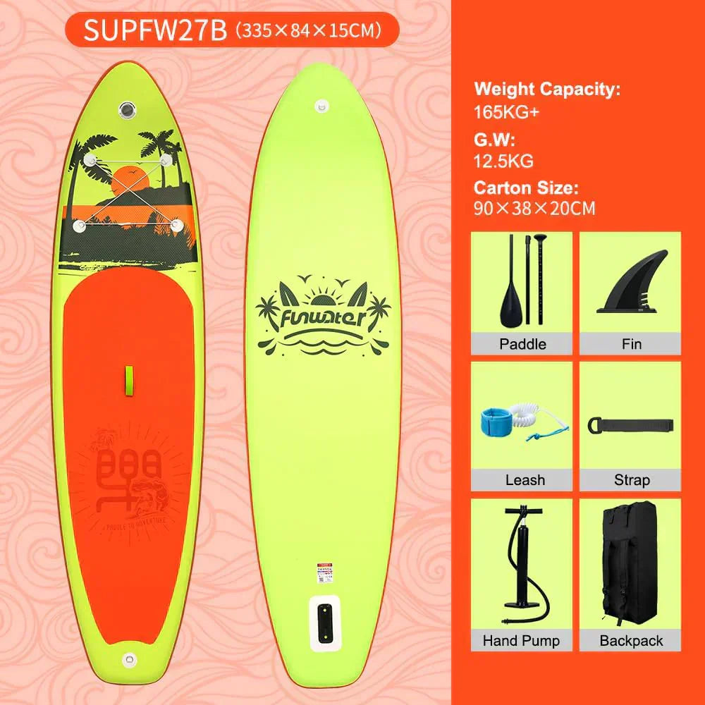 FunWater Stand Up Paddle Board Ultralight Inflatable Paddle Board with SUP Accessories wourant