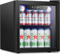 Antarctic Star Beverage Refrigerator Cooler 68 Can Mini Fridge with Glass Door for Beer Drinks Wine wourant