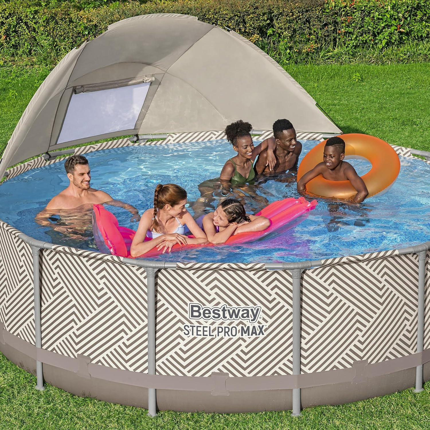 Power Steel Round Above Ground Outdoor Backyard Swimming Pool Set 1,000 GPH Filter Pump wourant