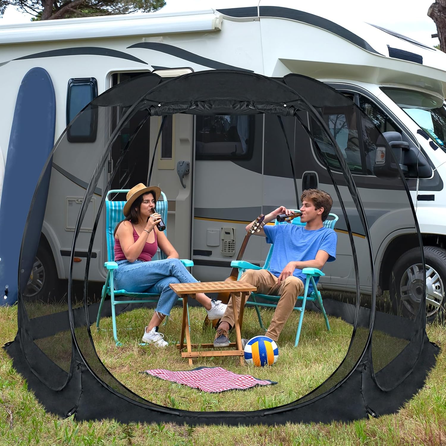 Alvantor Screen House Gazebo Pop Up Igloo Screened Canopy Tent with Mosquito Netting Sides wourant