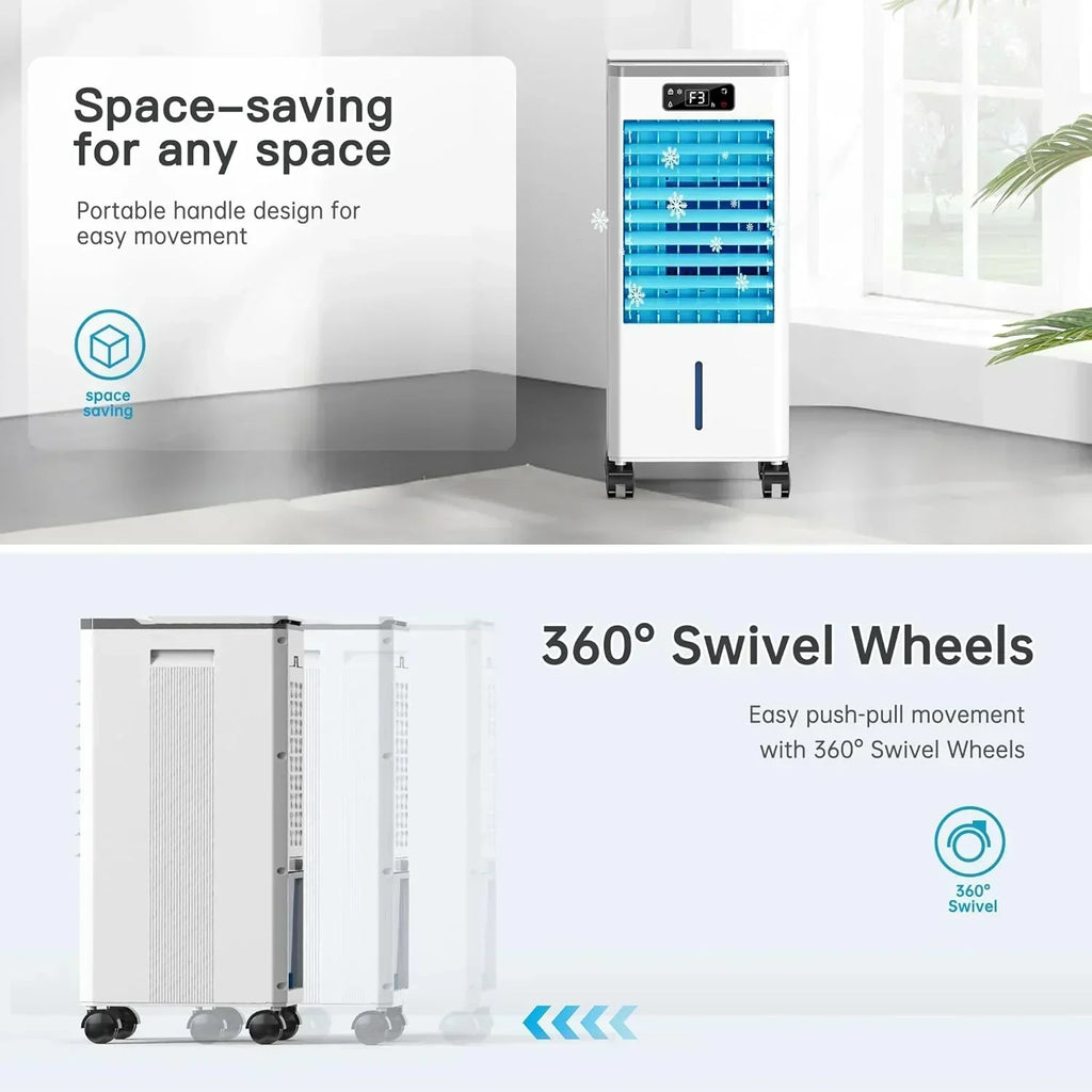 Windowless Portable Air Conditioners Evaporative Air Cooler 3 Modes & 3 Speeds 12H Timer wourant