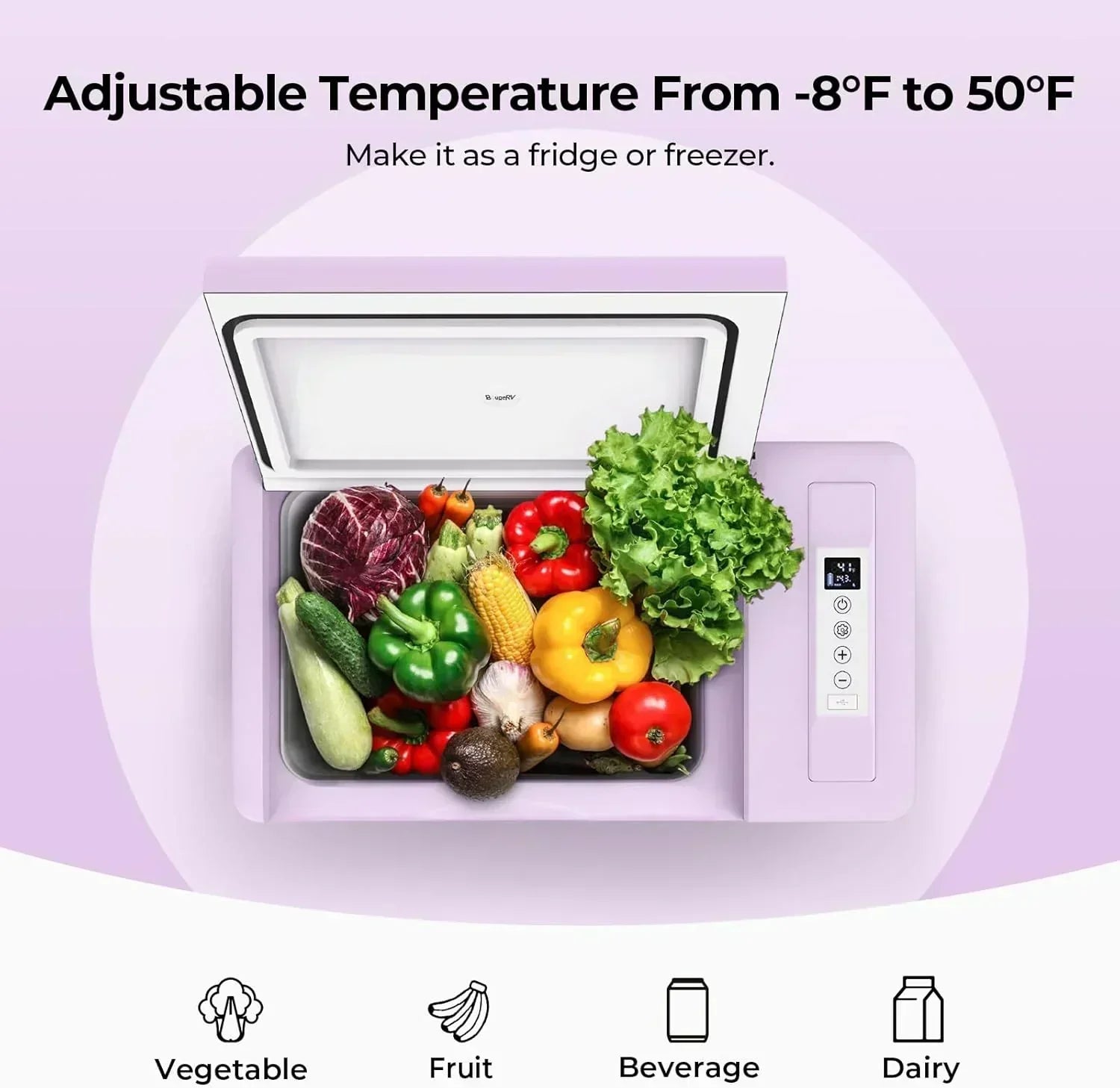 BougeRV 12 Volt Refrigerator 12V Car Fridge 23 Quart Portable Freezer Compressor Cooler wourant