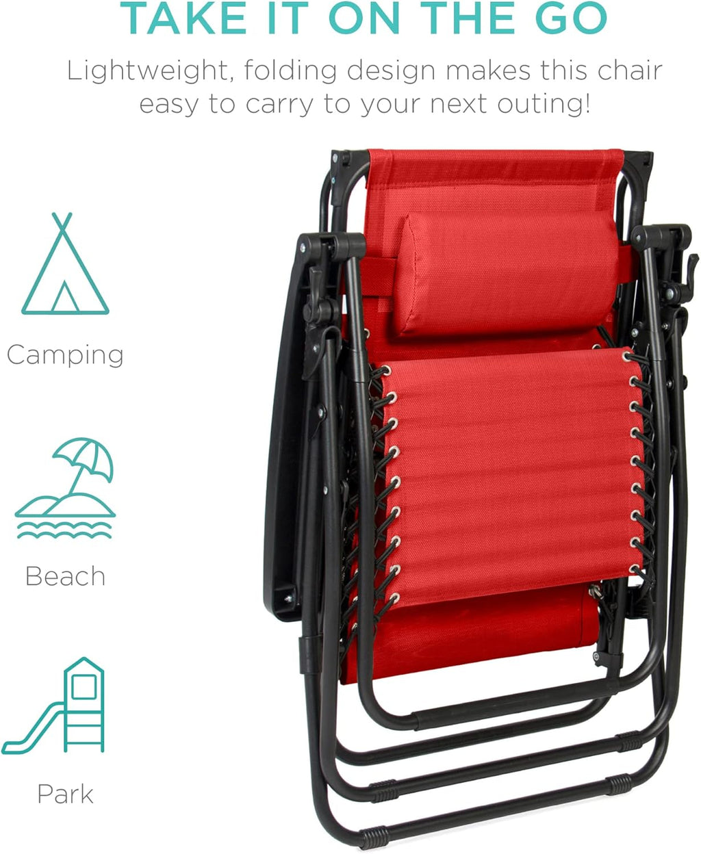 Best Choice Products Folding Zero Gravity Recliner Patio Lounge Chair Adjustable Canopy Shade wourant