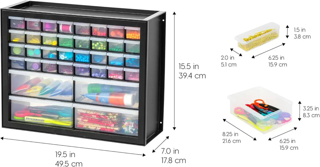 IRIS USA Screw Tool Organizer Small Parts Cabinet Chest Storage Drawers Organization Toolbox wourant