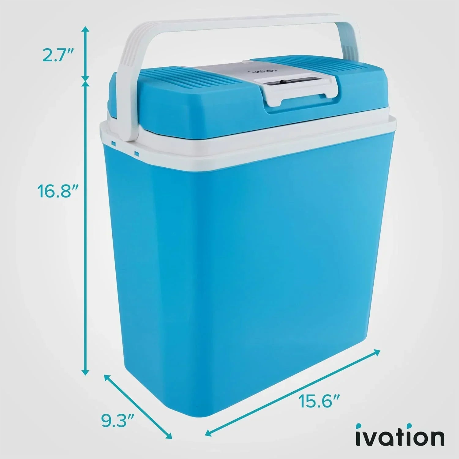 Electric Cooler & Warmer with Handle 24 L Portable Thermoelectric Fridge for Vehicles Trucks wourant