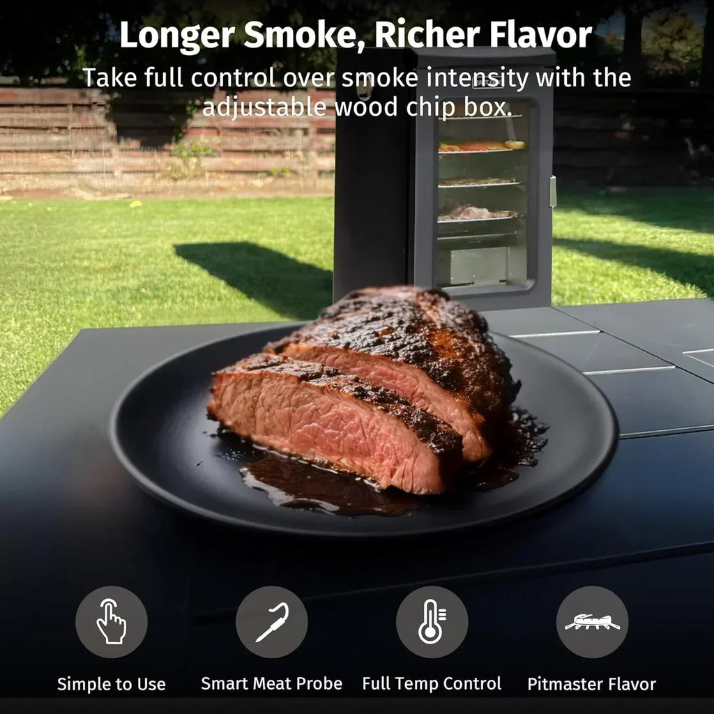 EAST OAK 30" Outdoor Electric Smoker Built-in meat probe smokes up to 6 times longer wourant