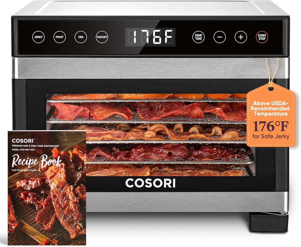 COSORI Food Dehydrator Bigger Than 7 Trays With Large 6.5" Drying Space 600W Power wourant