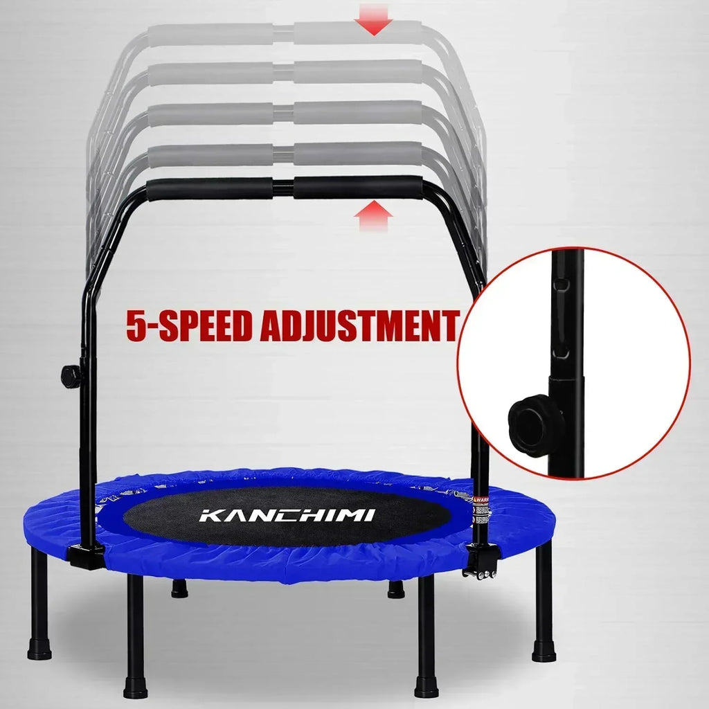 Kanchimi 40" 48" Folding Mini Fitness Indoor Exercise Workout Rebounder Trampoline wourant