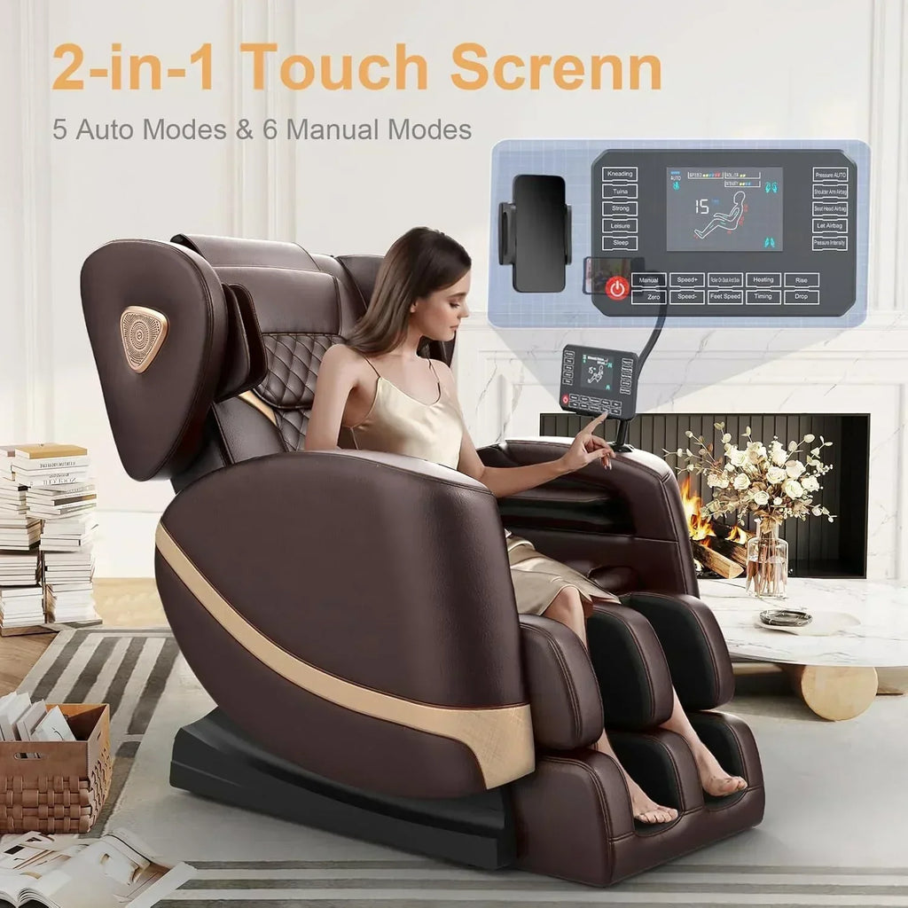 Full Body Massage Chair Zero Gravity Massage Chair with 10 Fixed Rollers Heating Foot Massage wourant