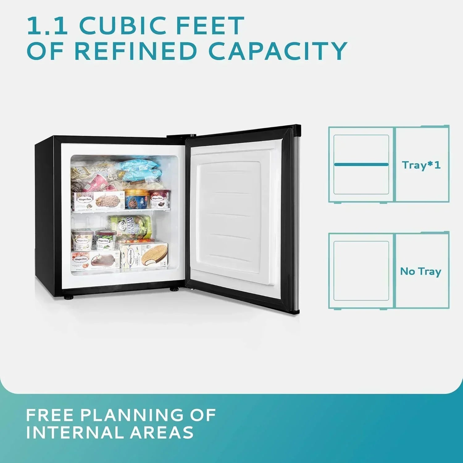Upright freezer 3.0Cubic Feet Single Door Compact Mini Freezer with Reversible Door Small freezer wourant