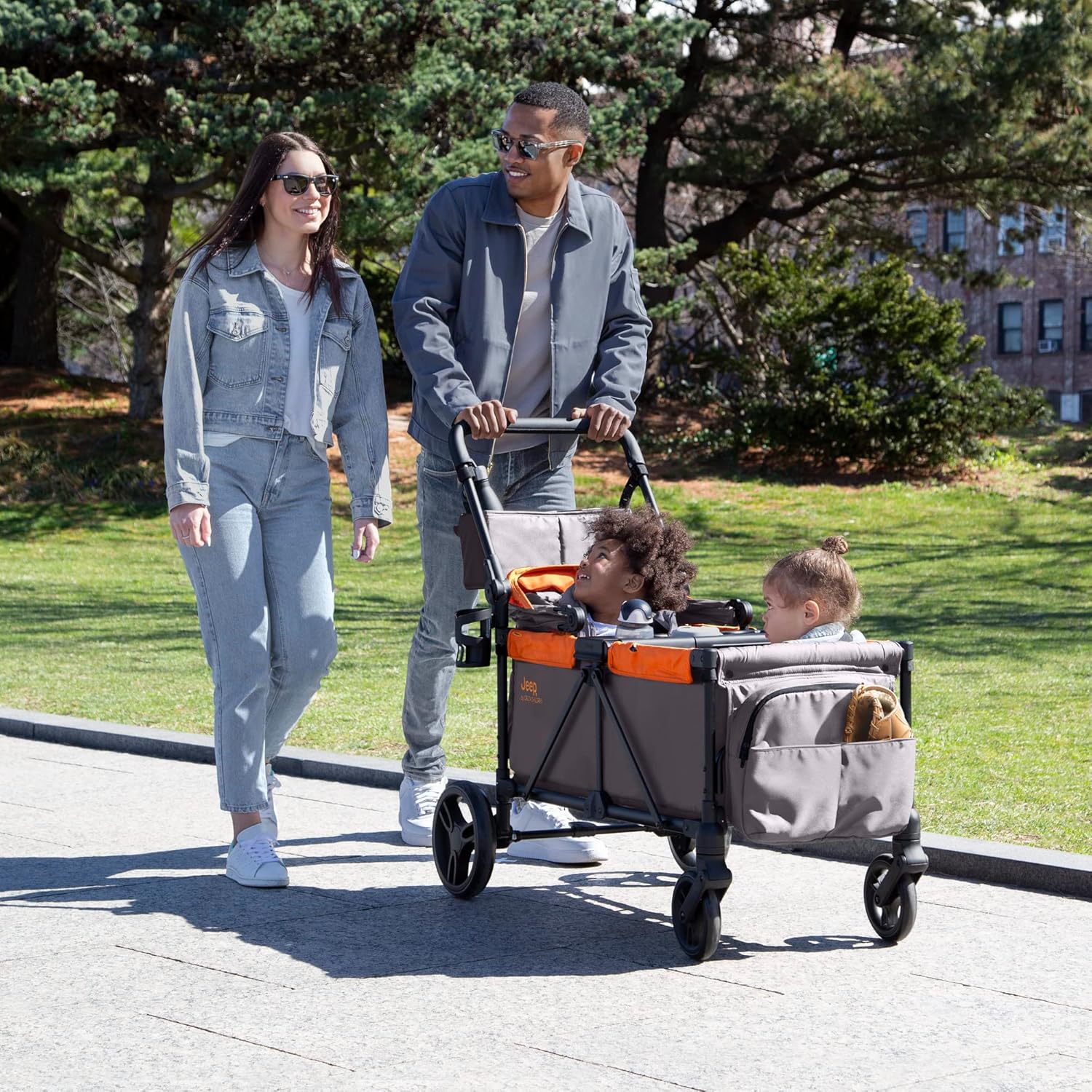 Jeep Sport All-Terrain Stroller Wagon by Delta Children Includes Canopy Parent Organizer wourant