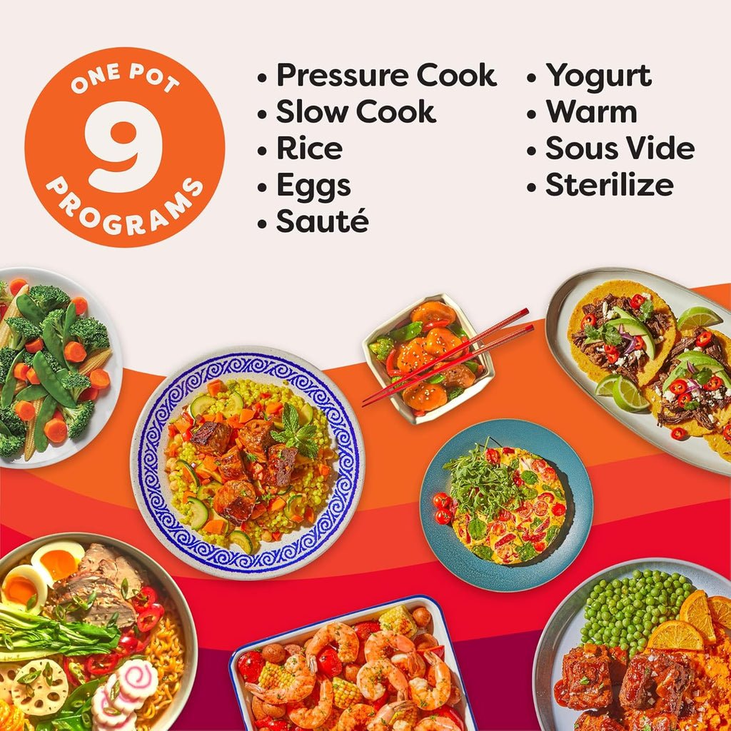 9-in-1 Multicooker Pressure Cooker Slow Cook Rice Maker Steamer Sauté Yogurt Warmer Sterilizer wourant