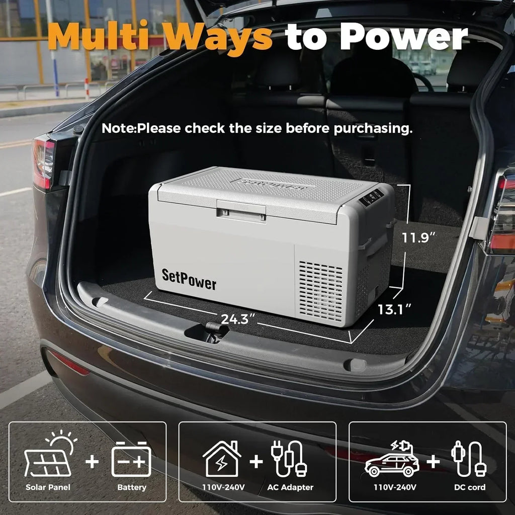 12V Refrigerator 21 Quart Portable Freezer 50 Hours Keep Cool Electric Cooler Car Refrigerator wourant