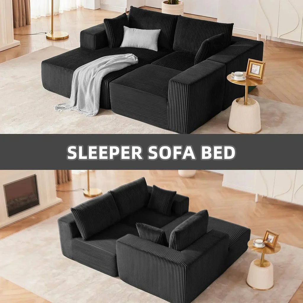 108-inch modular sofa cloud modular sofa with deep seat and reclining chair upholstered sofa wourant