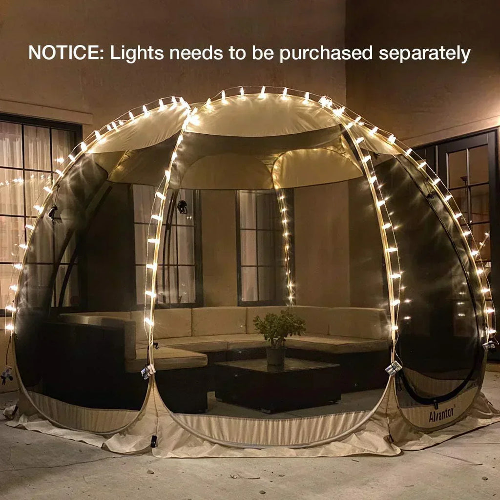 Screen gazebo sleeps 6-10-15 people Igloo-style canopy tent mosquito net on the sides Perfect wourant