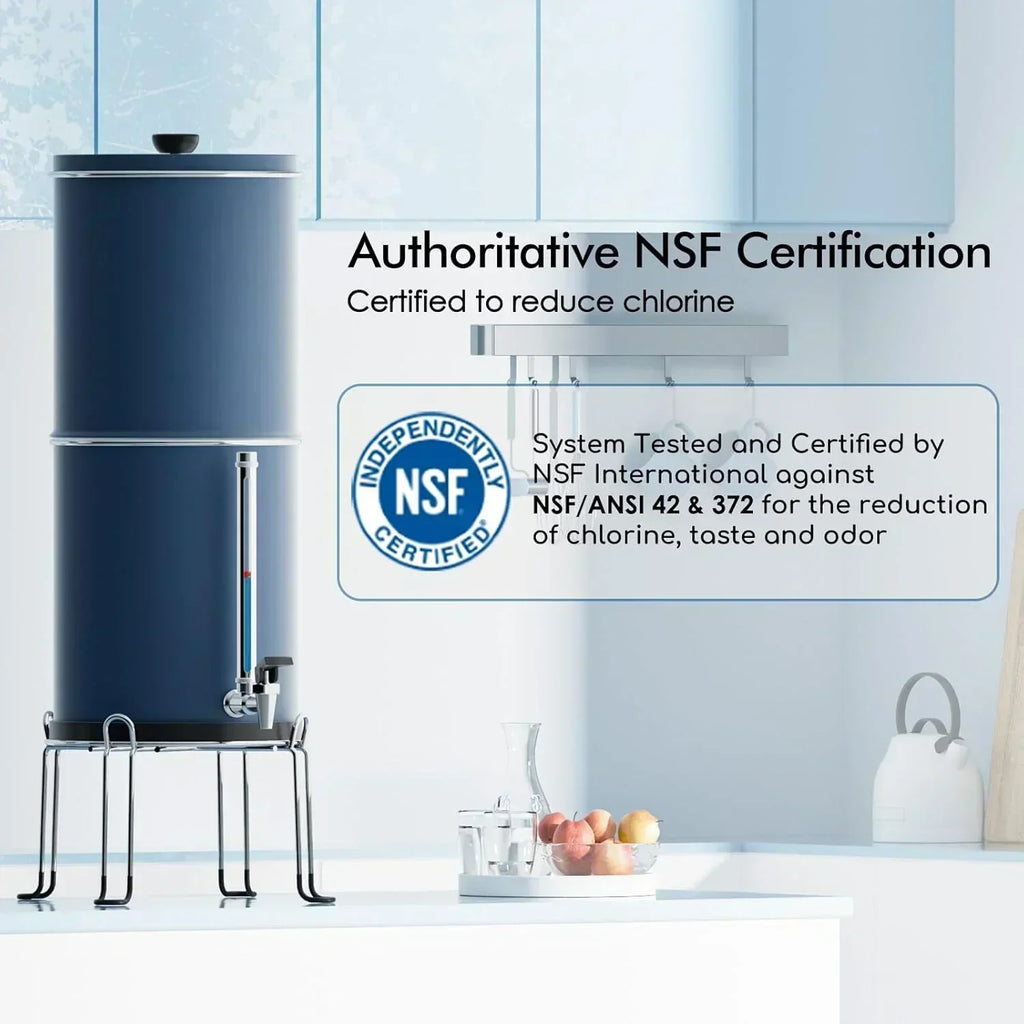 Purewell three-stage 0.01μm ultrafiltration gravity water filtration system 304 wourant