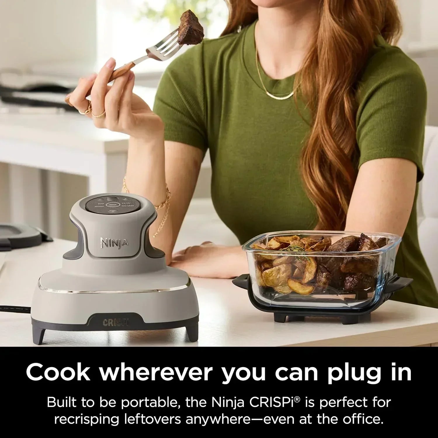 Ninja Crispi 4 in 1 Portable Glass Air Fryer Cooking System 4QT 6 Cup TempWare Glass Containers wourant