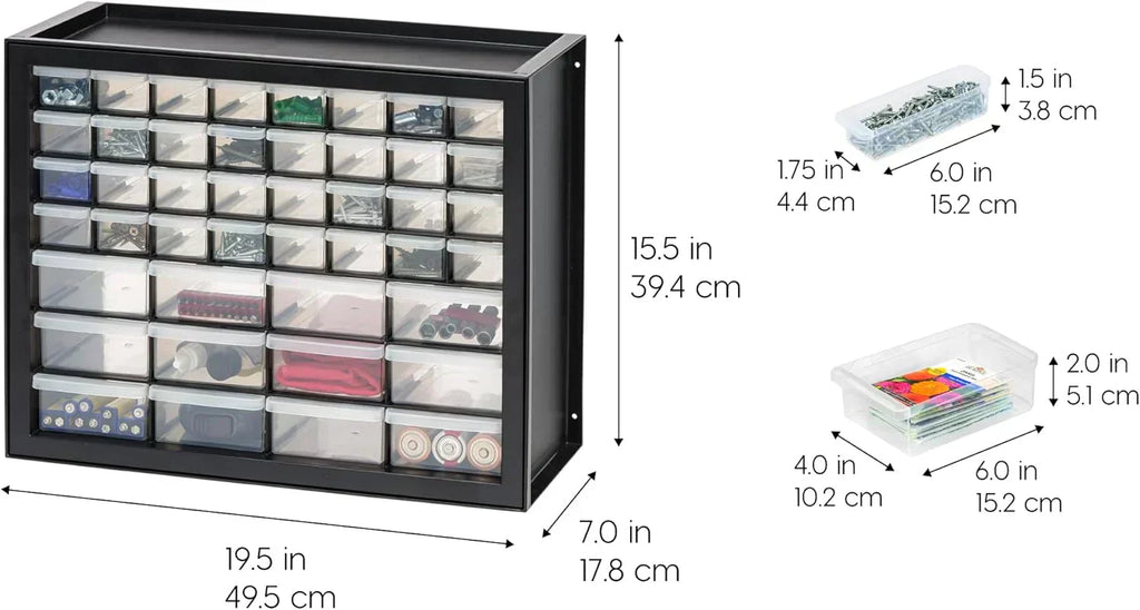 IRIS USA Screw Tool Organizer Small Parts Cabinet Chest Storage Drawers Organization Toolbox wourant