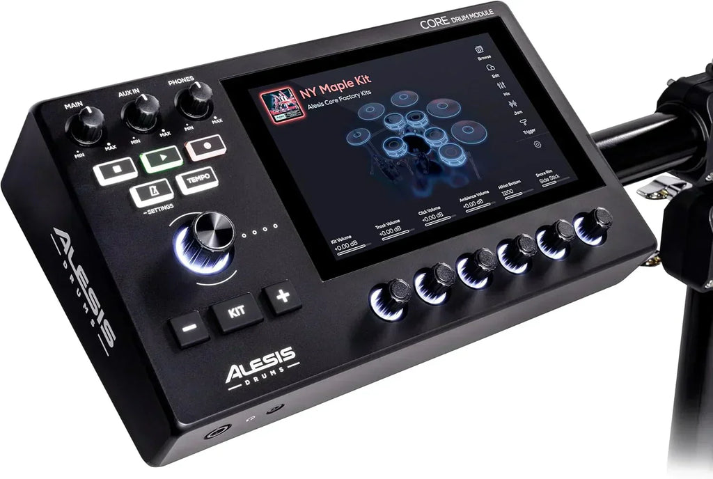 Alison Strata Prime Electronic Drum Set with Touch Screen Dual Area Grid Head wourant