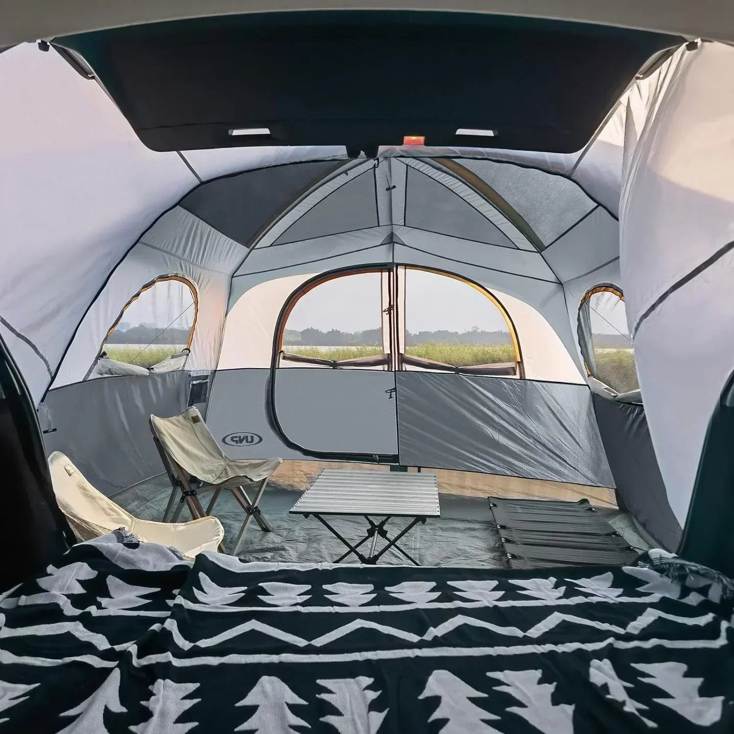 SUV Tent for Camping 6-Person SUV Tailgate Tent Easy Set Up with Rainfly 10'x9'x78in wourant