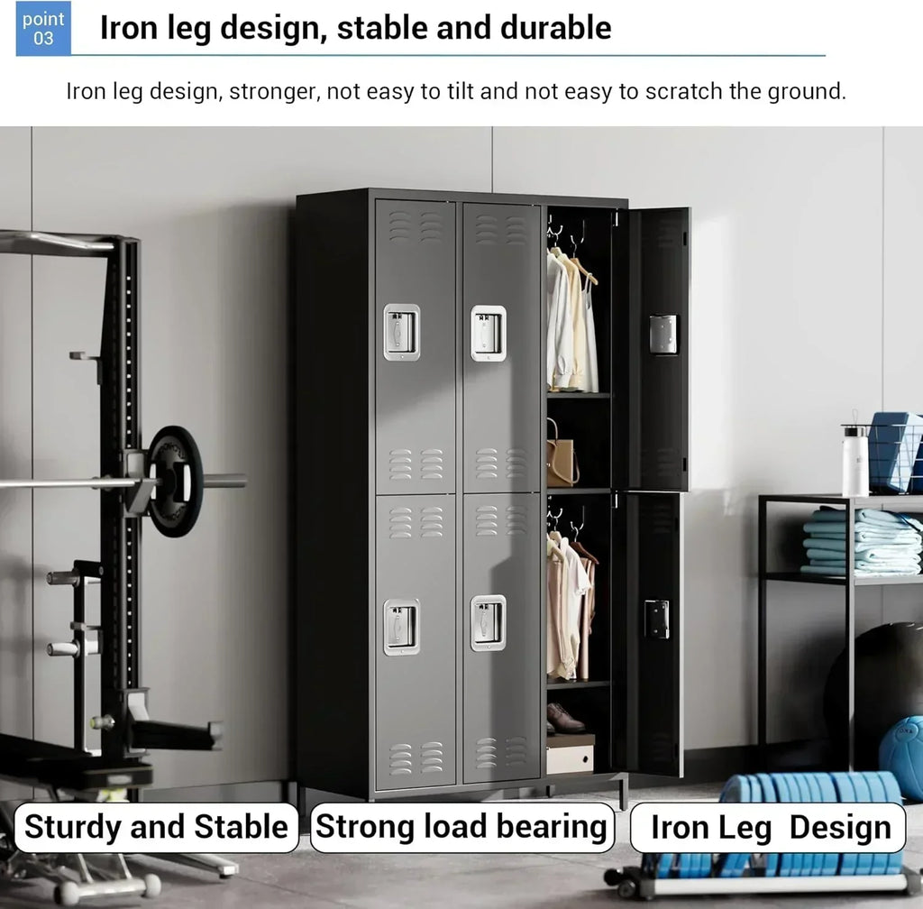GAOMON Locker for Employees 6 Doors Locker Cabinet with Hooks Storage Locker wourant