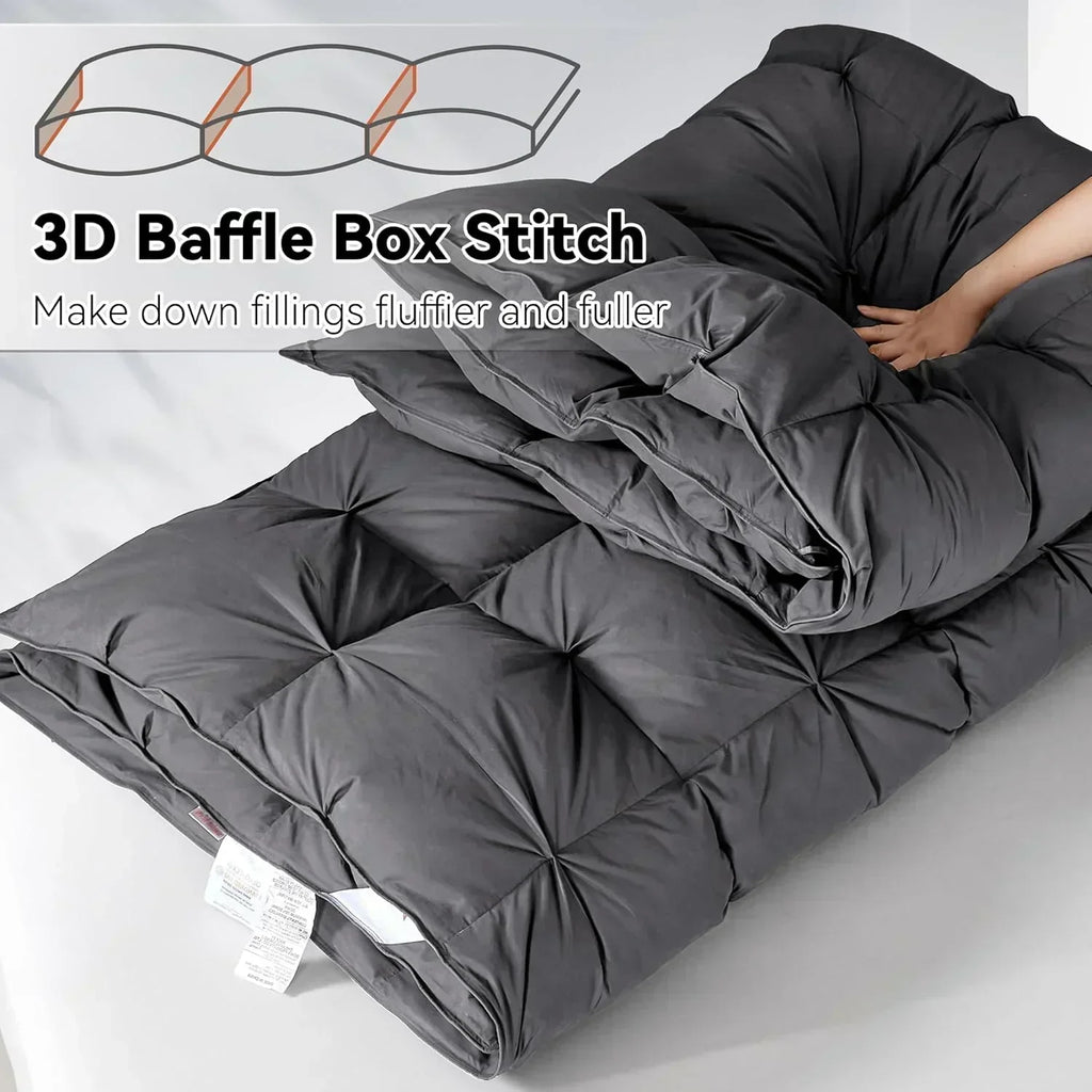 Premium Down Comforter 3D Baffle Box Design wourant