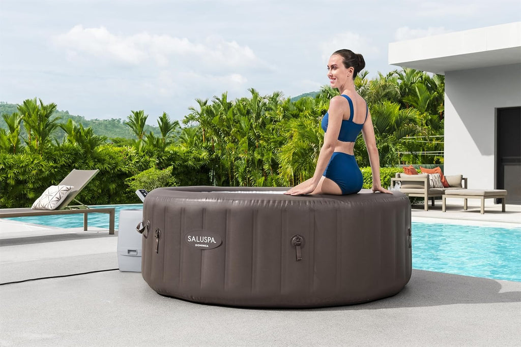 Bestway SaluSpa Miami EnergySense AirJet Inflatable Hot Tub Spa 71" x 26" Portable Hot Tub wourant