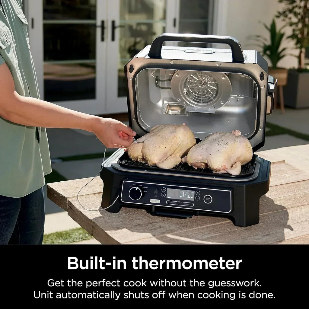 Ninja Woodfire Pro XL Outdoor Grill Smoker Thermometer 4-in-1 Master Grill BBQ Smoker Outdoor Air Fryer wourant