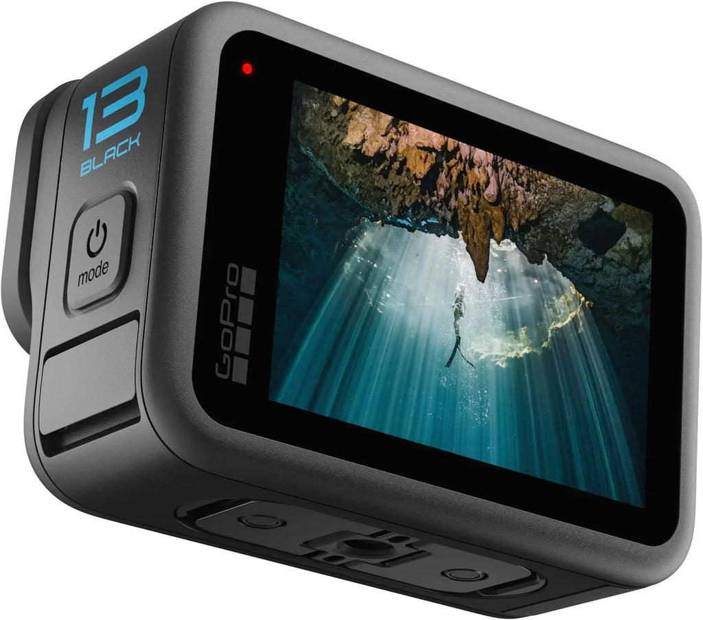 Black Waterproof Action Camera with 5.3K60 Video 27MP Photo Compatability HB-Series Lenses wourant