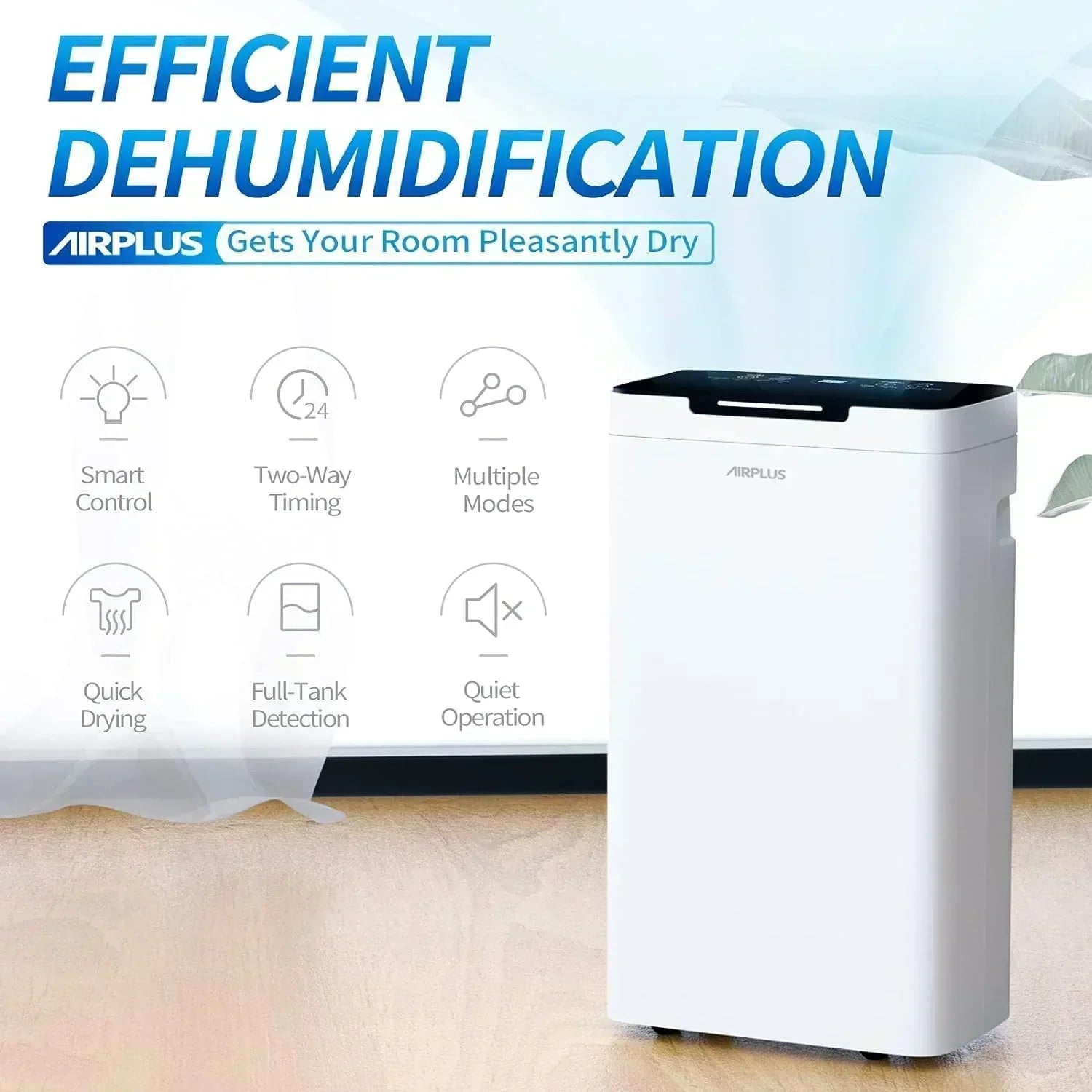 AIRPLUS 1,500 Sq. Ft Dehumidifier for Basement 30 Pints Powerful Dehumidifier for Home Large Rooms wourant